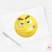 Angry Emoji Ronde Sticker (Envelop)