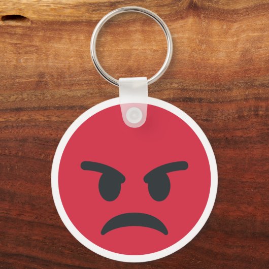 Angry Emoji Sleutelhanger (Voorkant)