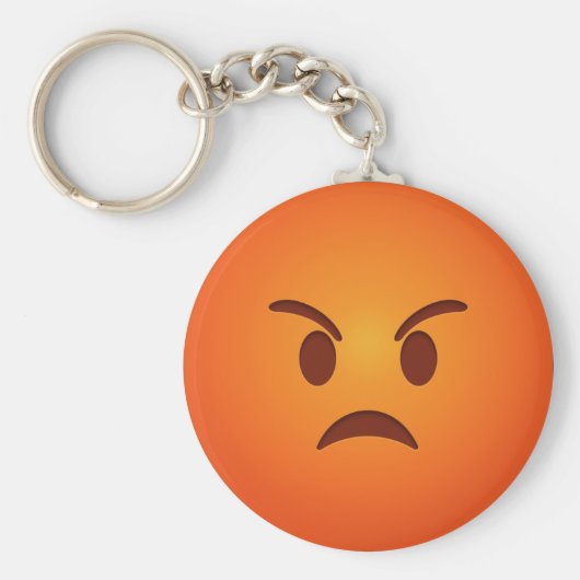 Angry Emoji Sleutelhanger (Voorkant)