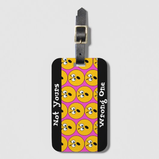 Angry Emojis "Not Yours, Wrong One"-Bagagelabel Bagagelabel (Voorkant (verticaal))