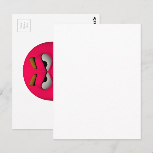 Angry emoticon briefkaart (Voorkant / Achterkant)