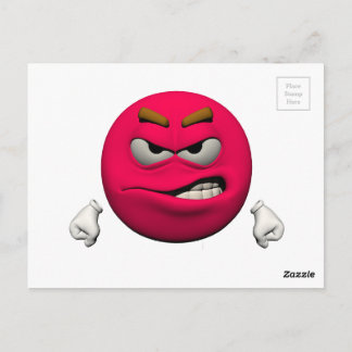 Angry emoticon briefkaart