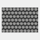Angry Emoticon Face Tiled Pattern Inpakpapier Vel (Voorkant 2)