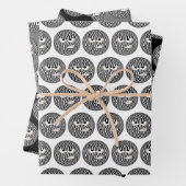 Angry Emoticon Face Tiled Pattern Inpakpapier Vel (In situ)