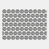 Angry Emoticon Face Tiled Pattern Inpakpapier Vel (Voorkant)