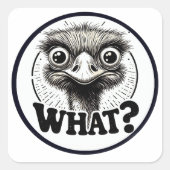 "Angry Emu What Sticker" Sheet Vierkante Sticker (Voorkant)