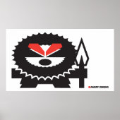 Angry Eskimo - zwart op licht Poster (Voorkant)