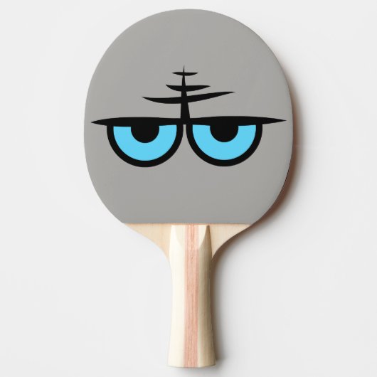 Angry Eyes Cartoon Tafeltennisbatje (Voorkant)