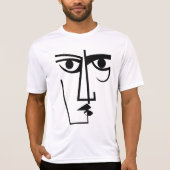 Angry Eyes Expression Abstracte vrouw Face Line AR T-shirt (Voorkant)