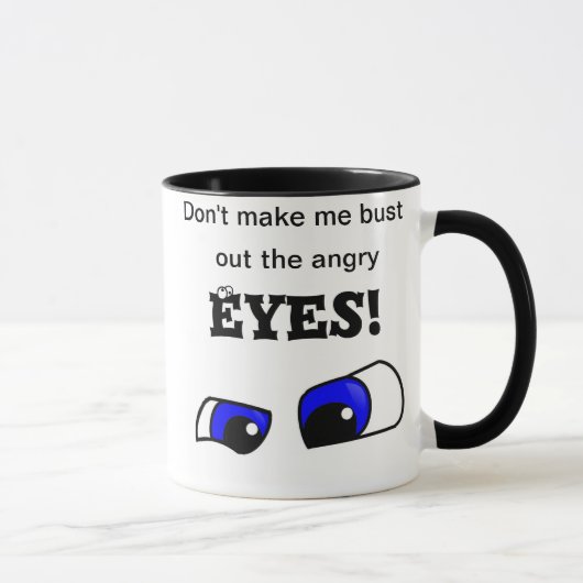 Angry Eyes Ringer Coffee Mok (Rechts)