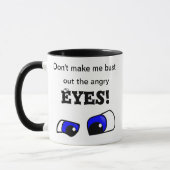 Angry Eyes Ringer Coffee Mok (Links)