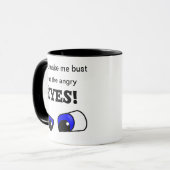 Angry Eyes Ringer Coffee Mok (Voorkant links)