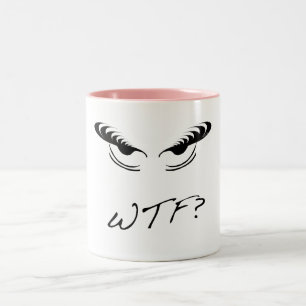 Angry Eyes - WTF? Tweekleurige Koffiemok