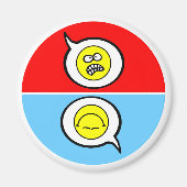 Angry Face Clean Dirty Dishwaser Magnet (Voorkant)