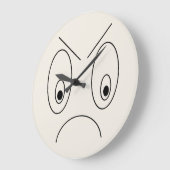 Angry Face Design Funny Grote Klok (Hoek)