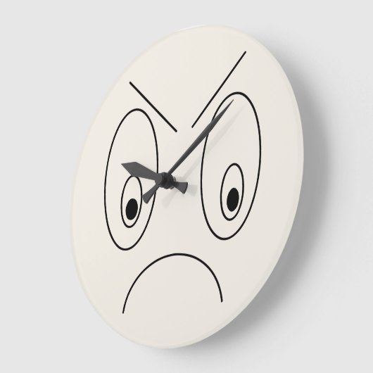Angry Face Design Funny Grote Klok (Hoek)