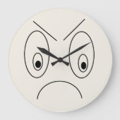 Angry Face Design Funny Grote Klok (Voorkant)