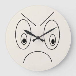 Angry Face Design Funny Grote Klok