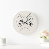 Angry Face Design Funny Grote Klok (Huis)