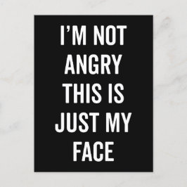 Angry Face Funny Quote Briefkaart