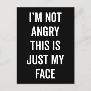 Angry Face Funny Quote Briefkaart