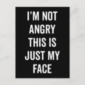 Angry Face Funny Quote Briefkaart (Voorkant)
