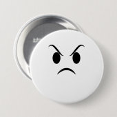 Angry Face Halloween Grumpy Outrage Emojis Ronde Button 7,6 Cm (Voorkant /achterkant)