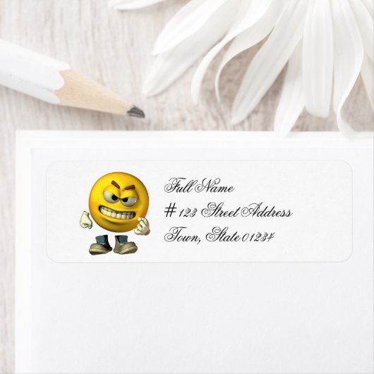 Angry Face Mailing Labels (Insitu)