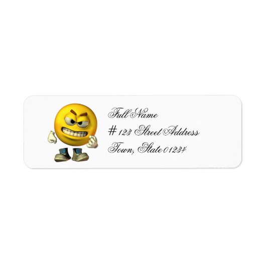 Angry Face Mailing Labels (Voorkant)