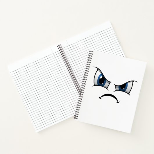 Angry face Notebook Notitieboek (Binnen)
