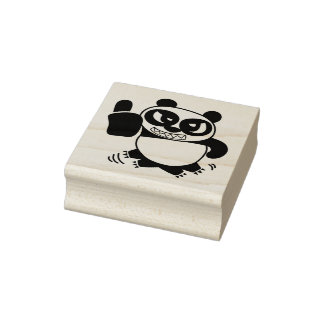 Angry Face Panda GEEFT ZOALS Rubberstempel