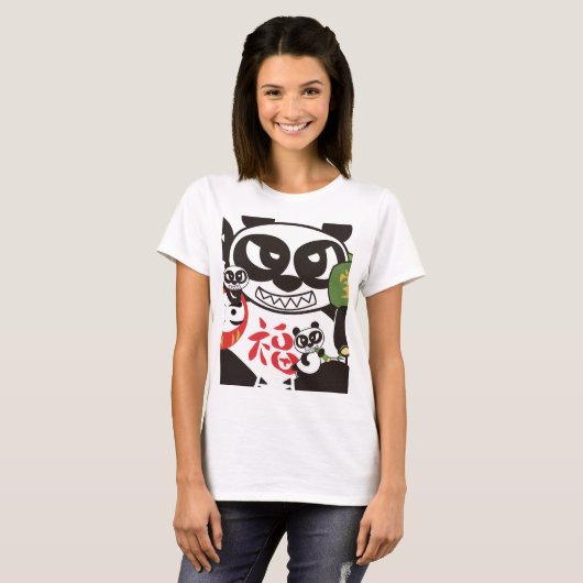 Angry Face Panda God T-Shirt (Voorkant volledig)