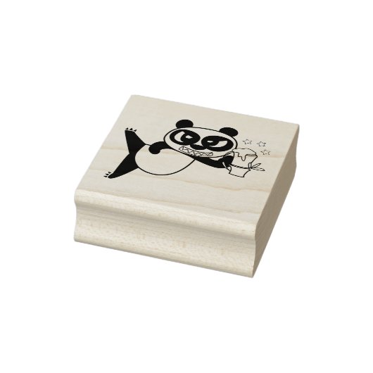 Angry Face Panda juieer op Rubberstempel (Stempel)