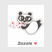 Angry Face Panda Kissing Sticker (Vel)