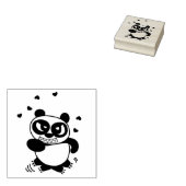 Angry Face Panda komt uit liefde Rubberstempel (Gestempeld)