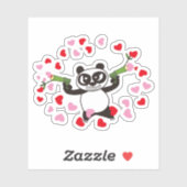 Angry Face Panda-liefdes Sticker (Vel)