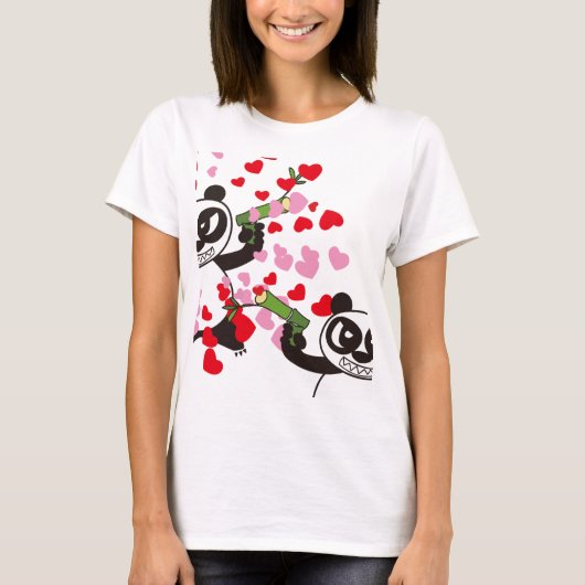 Angry Face Panda love shot T-shirt (Voorkant)