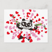 Angry Face Panda Loves Briefkaart (Voorkant)