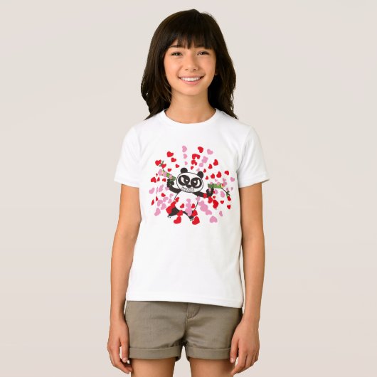 Angry Face Panda Loves T-shirt (Voorkant volledig)