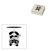 Angry Face Panda SPIDER NINJA Rubberstempel (Gestempeld)