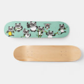 angry face pandas Skateboard (Horizontaal)