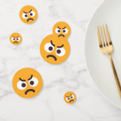 Angry Face Passive Editable Color Emoji Confetti (Groep)