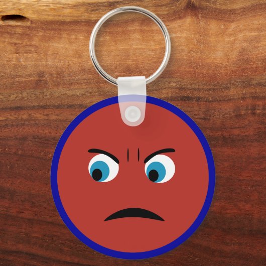 Angry Face Sleutelhanger (Voorkant)