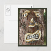 Angry Face Tree Briefkaart (Voorkant / Achterkant)