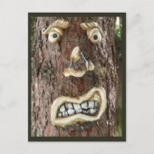 Angry Face Tree Briefkaart (Voorkant)
