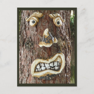 Angry Face Tree Briefkaart
