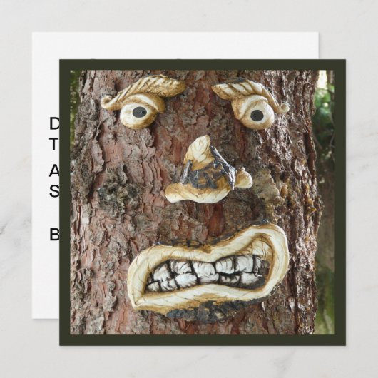 Angry Face Tree Kaart (Voorkant / Achterkant)