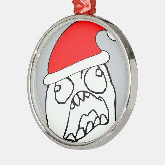 Angry FFFUU xmas meme Metalen Ornament (Links)