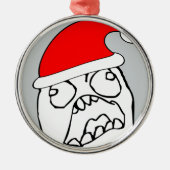 Angry FFFUU xmas meme Metalen Ornament (Voorkant)