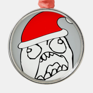 Angry FFFUU xmas meme Metalen Ornament